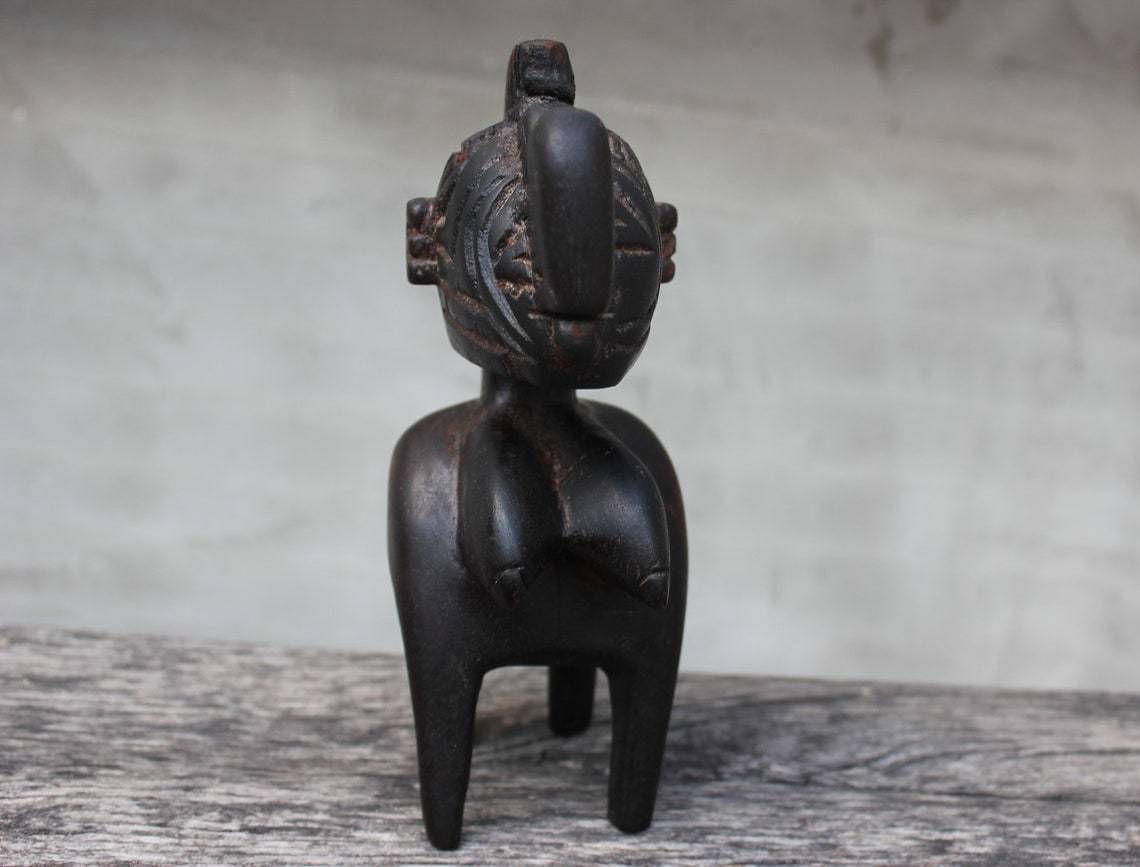 Vintage Tribal African Statue Baga Nimba Carved Wood Figurine Guinea Religious Collectible Art photo for sale