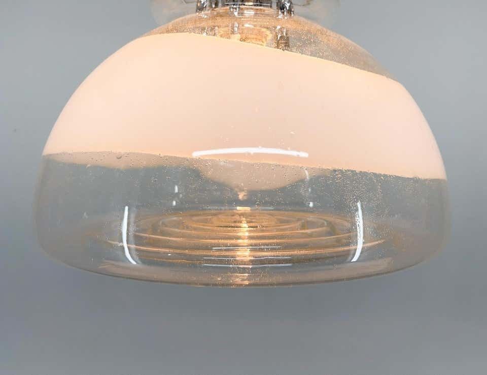 Lighting 1960's Murano Glass & Chrome Pendantby Mazzega In Carlo Nason Style, Italy photo