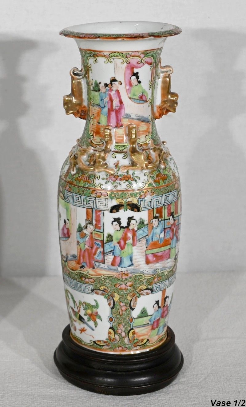 Pair Of Baluster Vases In Chinese Porcelain, Late 19th Century photo 1576.93
