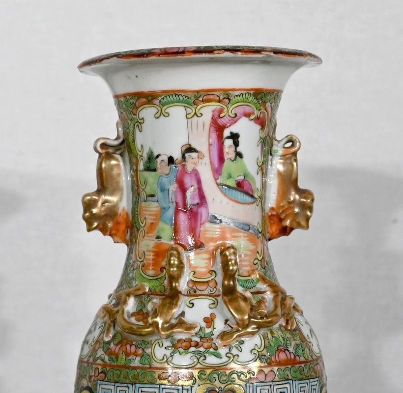 Pair Of Baluster Vases In Chinese Porcelain, Late 19th Century photo vinterior