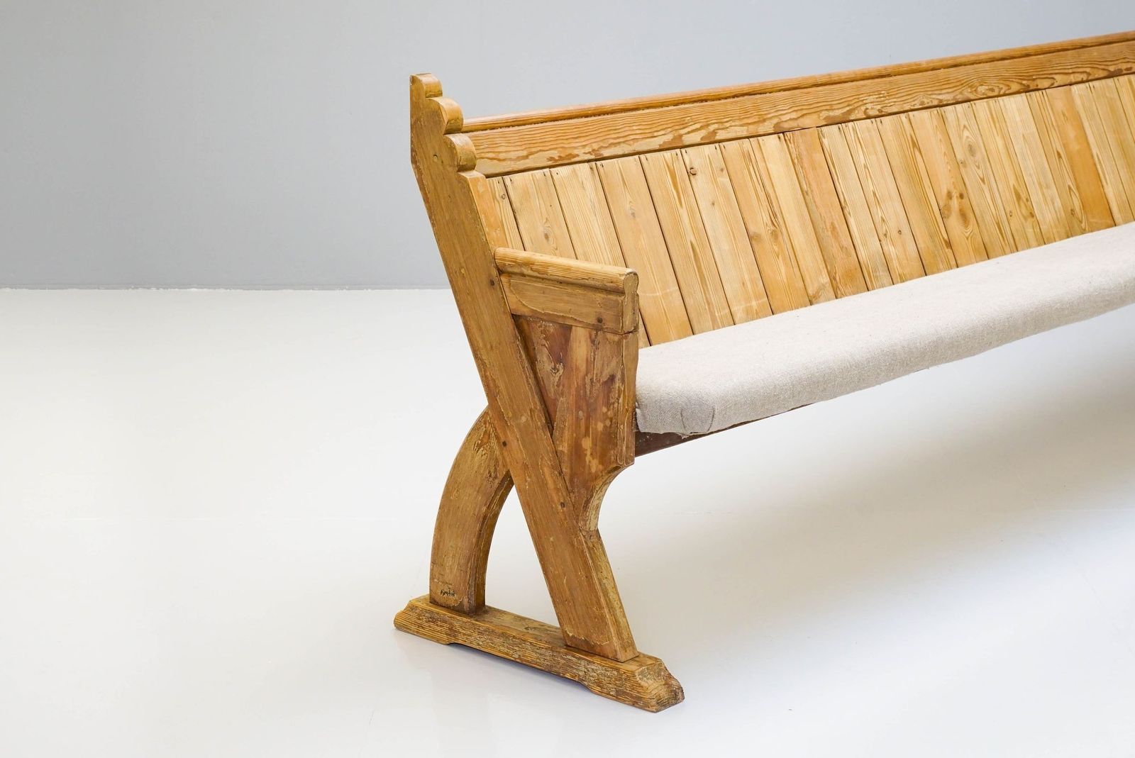 Church Pew, 1800s, Antique photo for sale