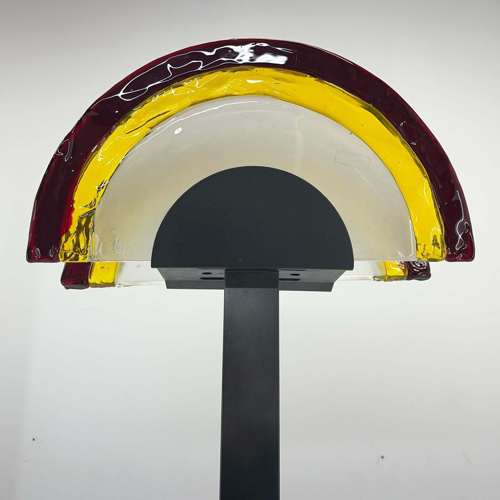 Rare 1980's Italian Av Mazzega Floor Lamp, Labelled, With Monogram photo for sale