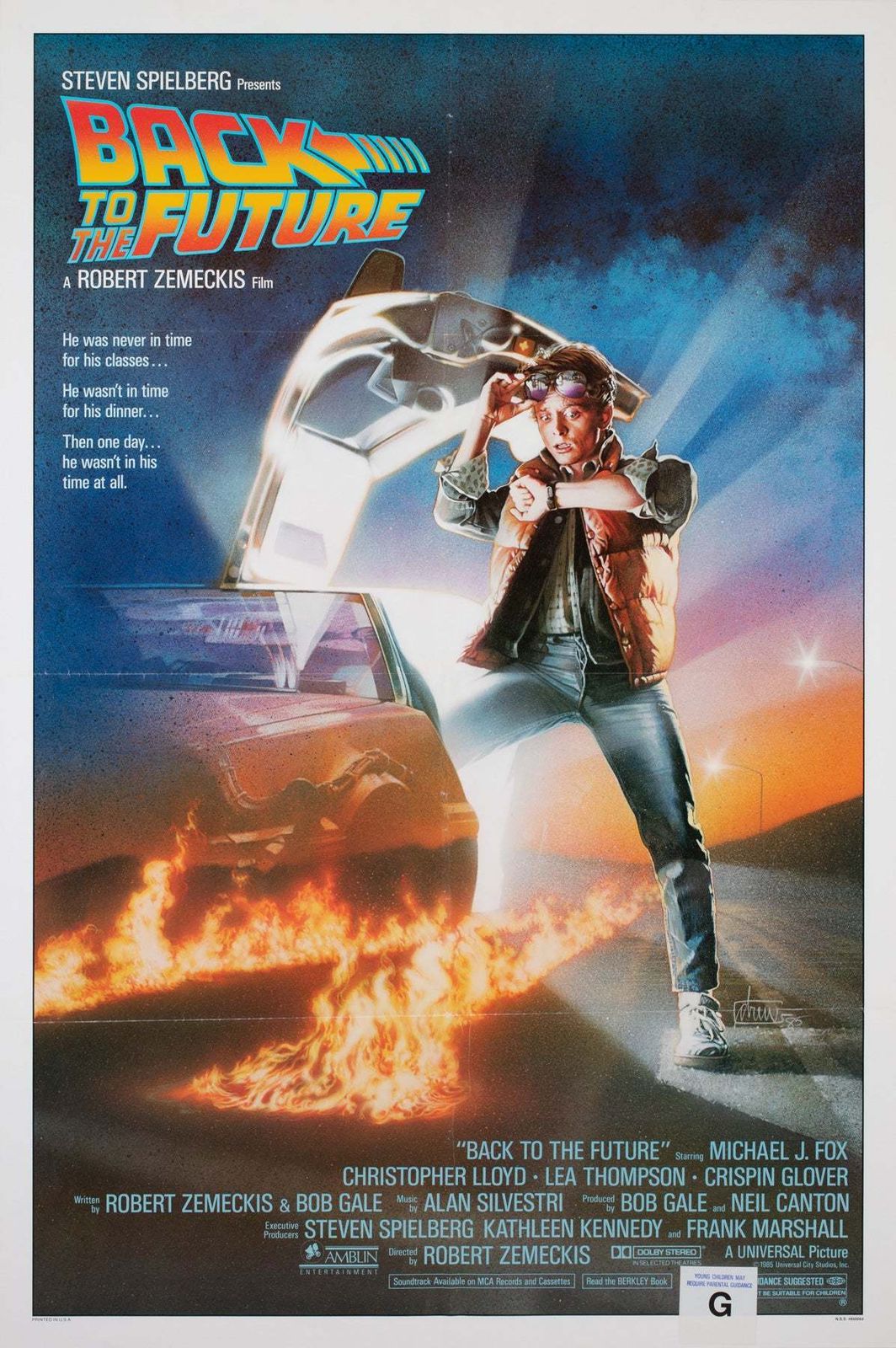 Back To The Future 1985 Us 1 Sheet Film Poster, Struzan