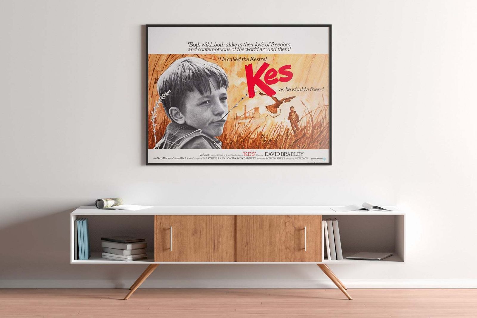 Kes 1969 Uk Quad Film Poster, 1960s photo furniture