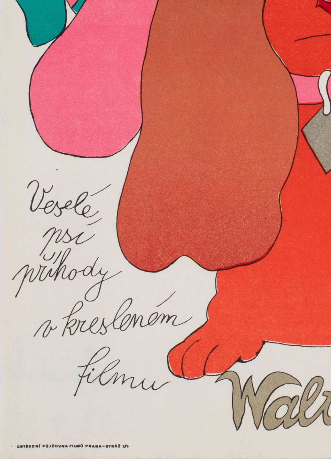 Lady And The Tramp 1974 Czech A3 Film Poster, Stanislav Duda photo 275.0