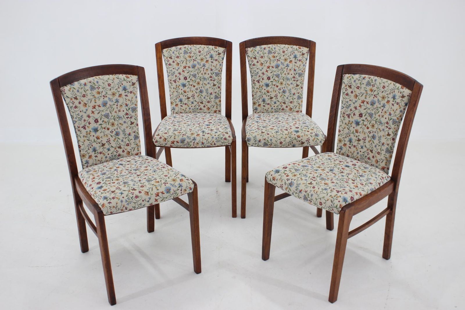 1950s Set Of Four Beech Dining Chair ,Czechoslovakia photo for sale