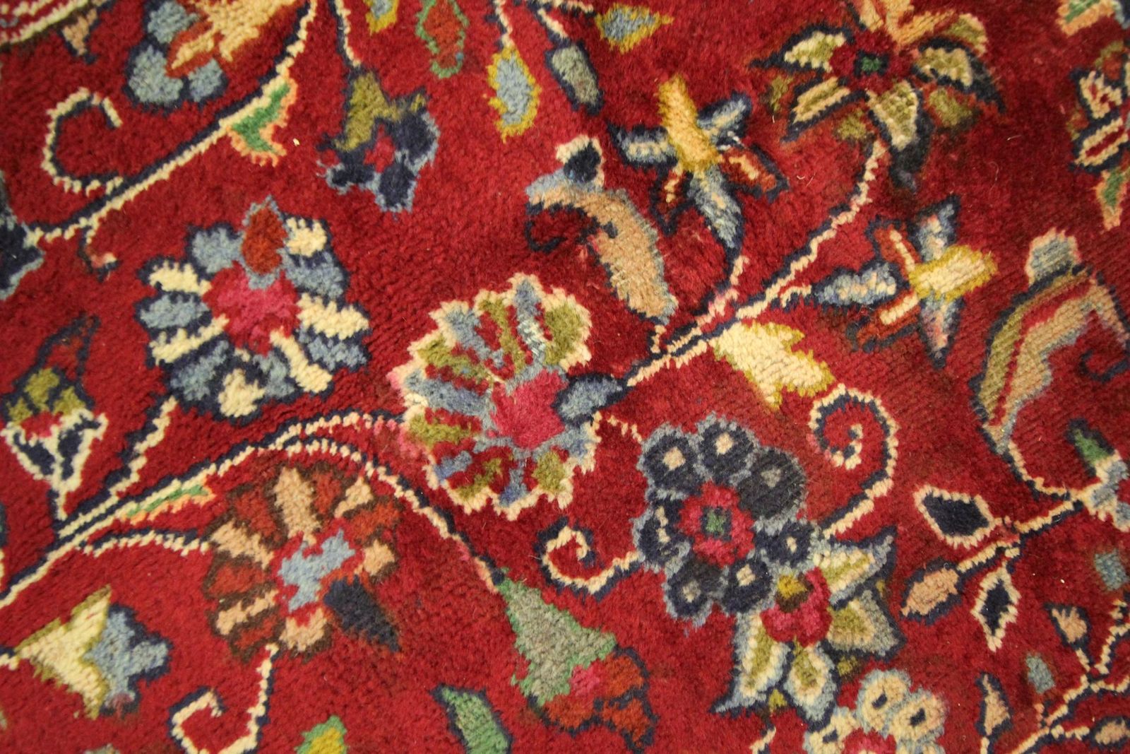 Vintage Rug Red Wool Carpet, Large Handwoven Oriental Area Rug photo 2800.0