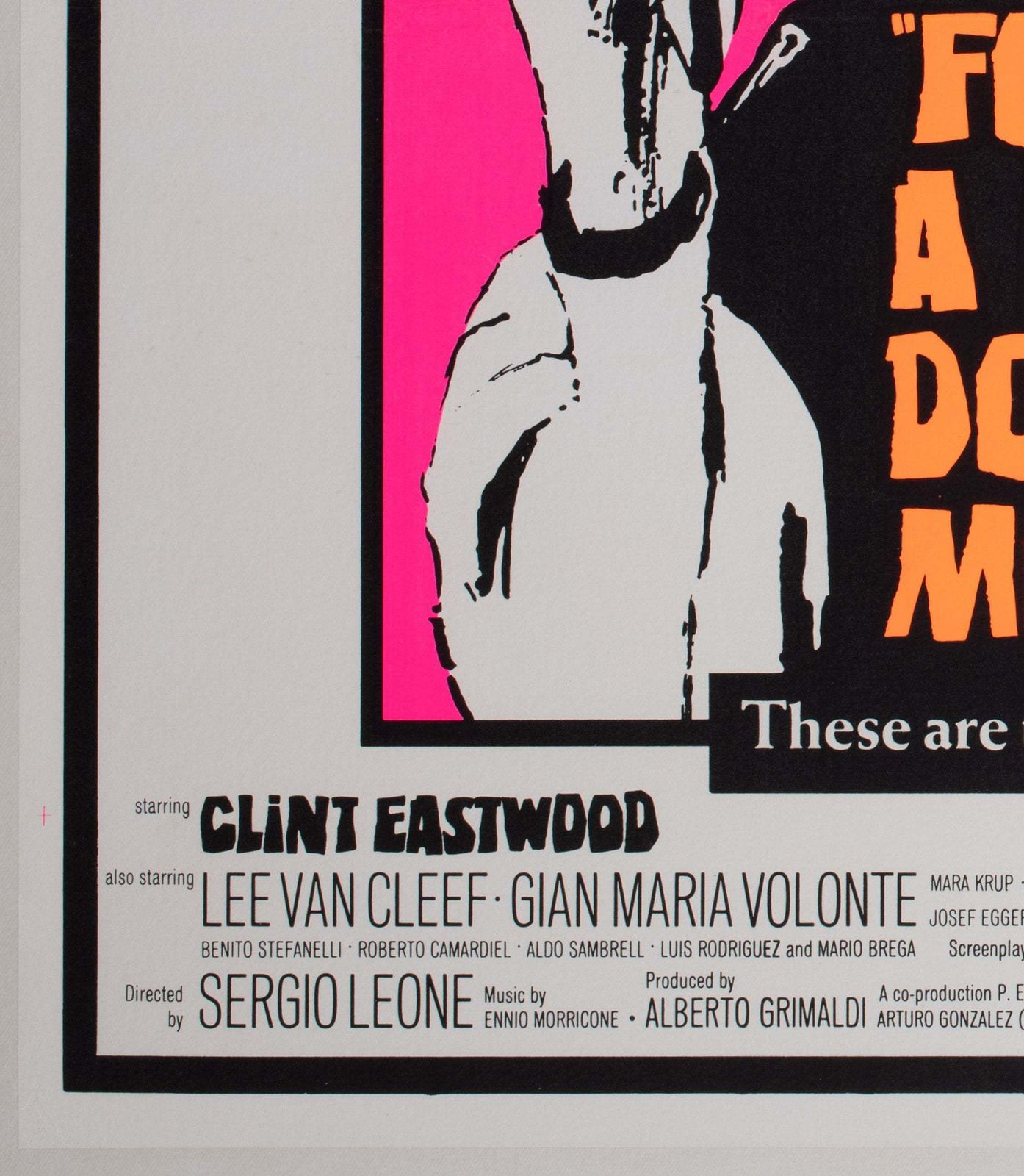A Fistful Of Dollars / For A Few Dollars More R1969 Uk Quad Double Bill Film Poster photo vinterior