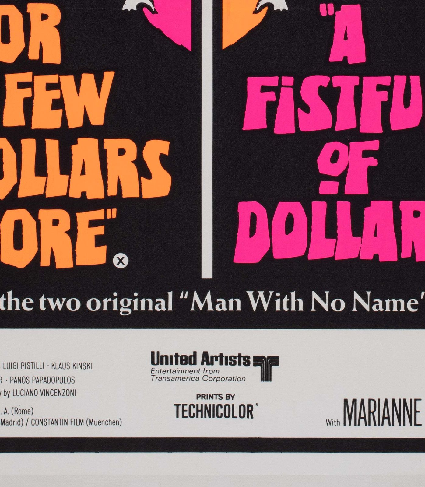 A Fistful Of Dollars / For A Few Dollars More R1969 Uk Quad Double Bill Film Poster photo buy