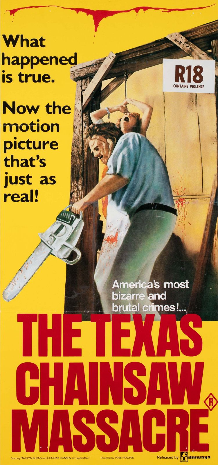 The Texas Chainsaw Massacre 1984 Australian Daybill Film Poster