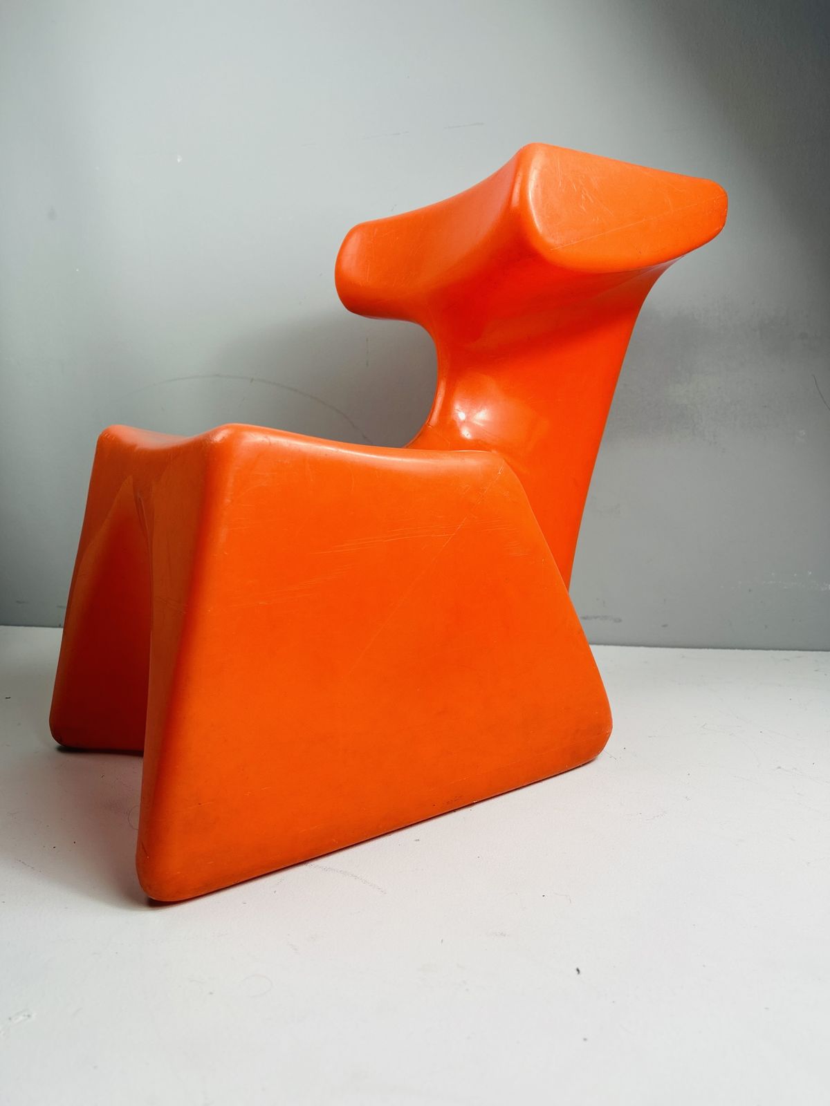 Orange Zocker Children's Chair By Luigi Colani For Top System Burkhard Lübke, 1971