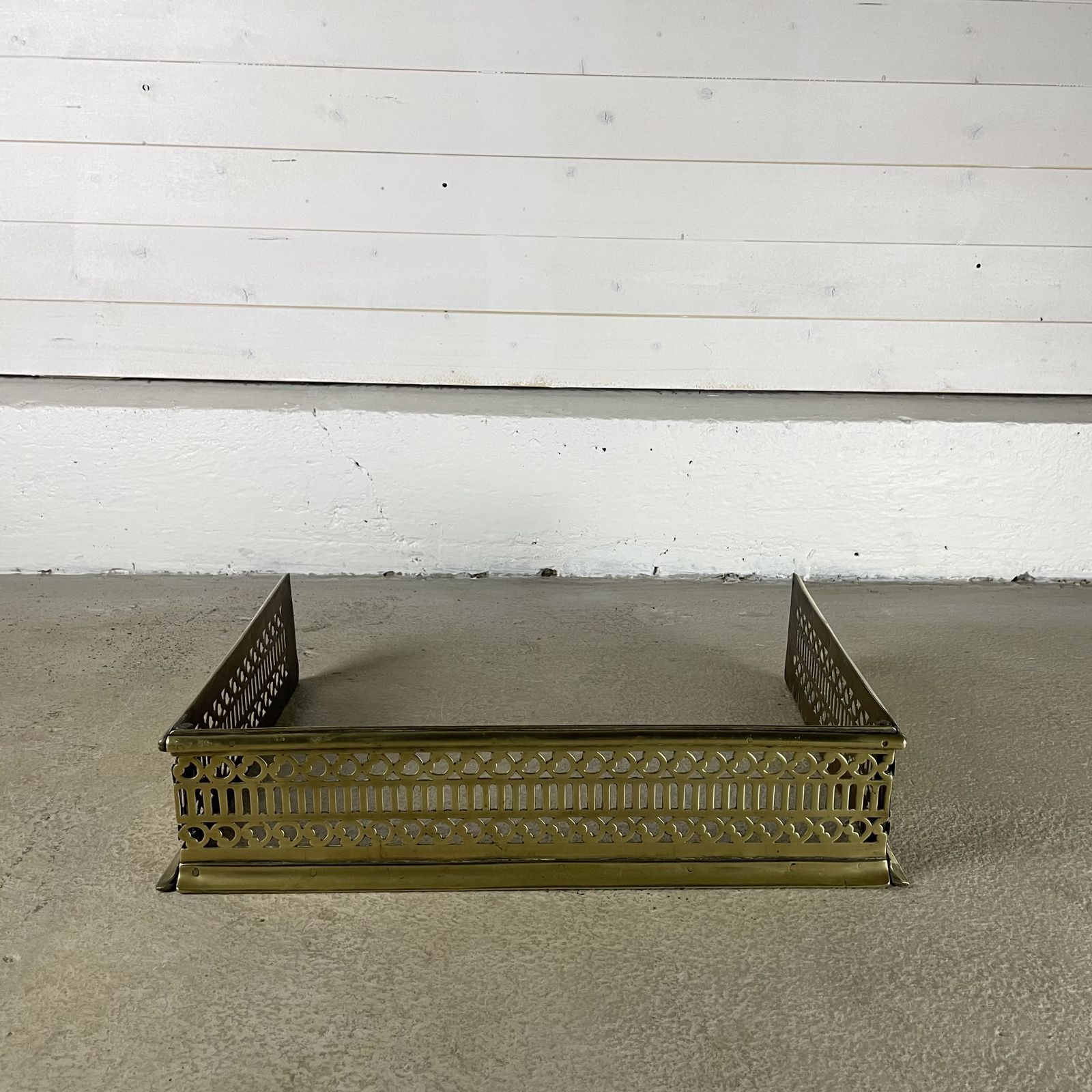 Victorian Brass Folding Fireplace Fender photo furniture