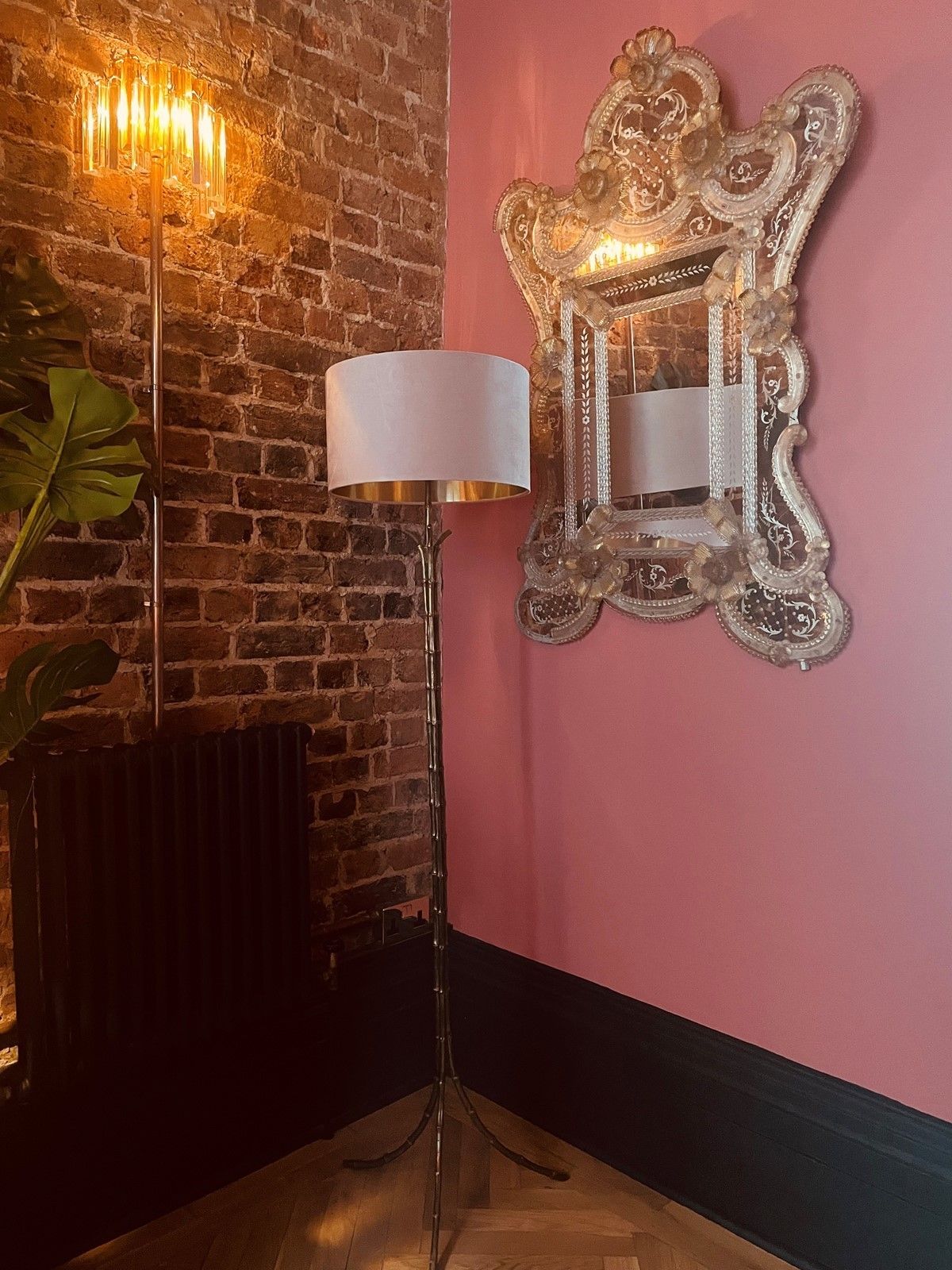 Brass, Faux Bamboo Floor Lamp By Maison Baguès photo 1350.0