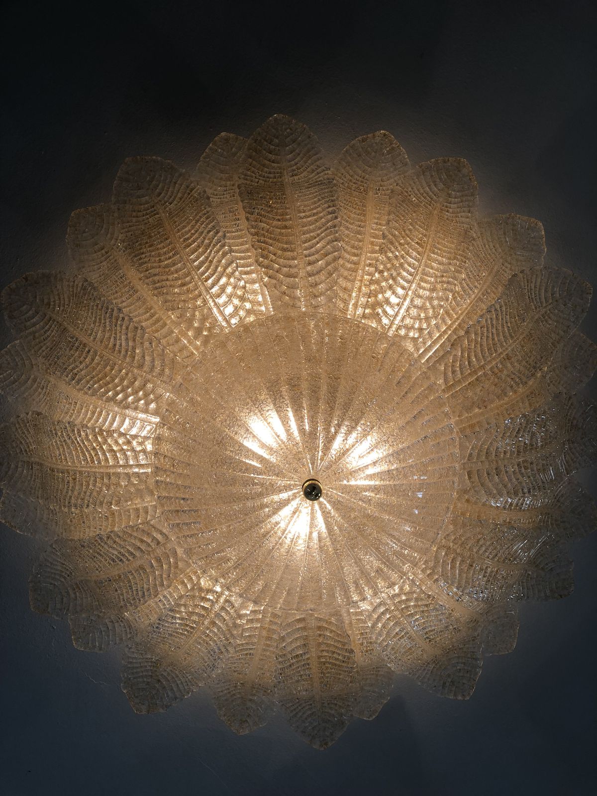 Impressive Murano Glass Sputnik Chandelier Flush Mount Like Mazzega Zuccheri Venini Barovier Style photo 5952.0