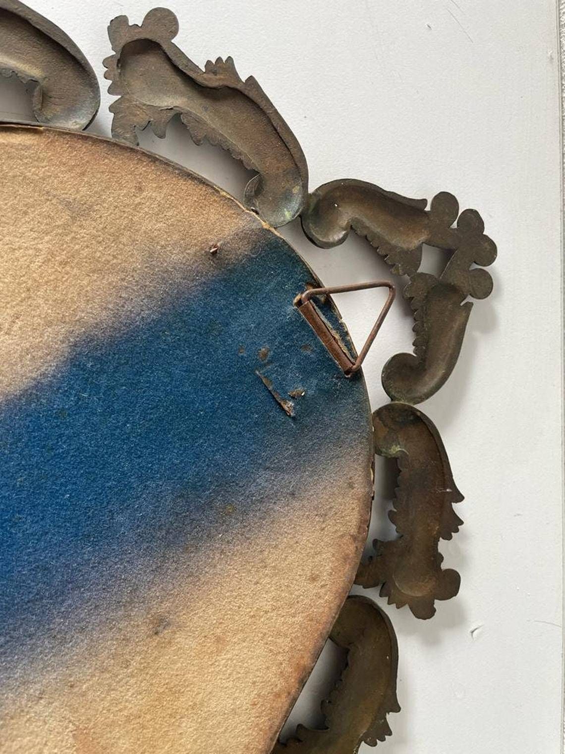 photo furniture Mid Century Modern Italian Brass Frame Xl Wall Mirror, 1950s, Italy