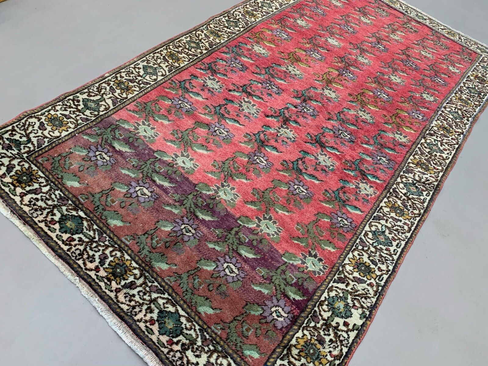 Vintage Turkish Rug 270x141 Cm Shabby Distressed Carpet Large photo Textiles