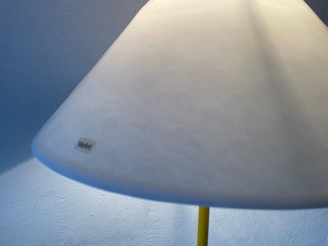 Italian Yellow And White Glass Shade Floor Lamp By Veart 1970s Italy photo buy