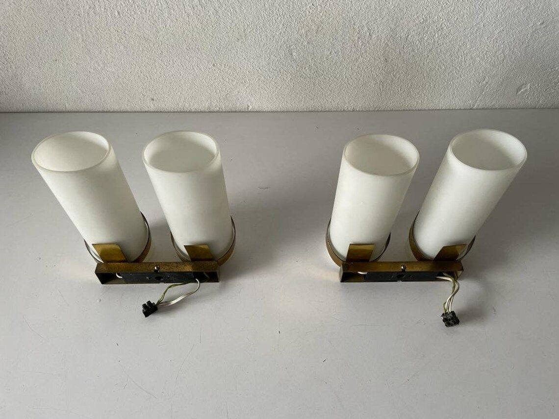 Mid Century Pair Of Sconces By Stilnovo 1950s Italy photo vintage