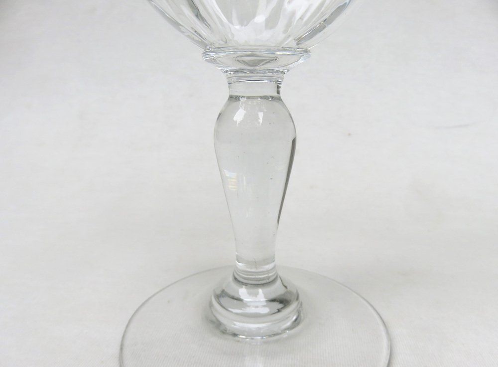 Large Glass Wine Glasses, France, Set Of 7 photo vintage