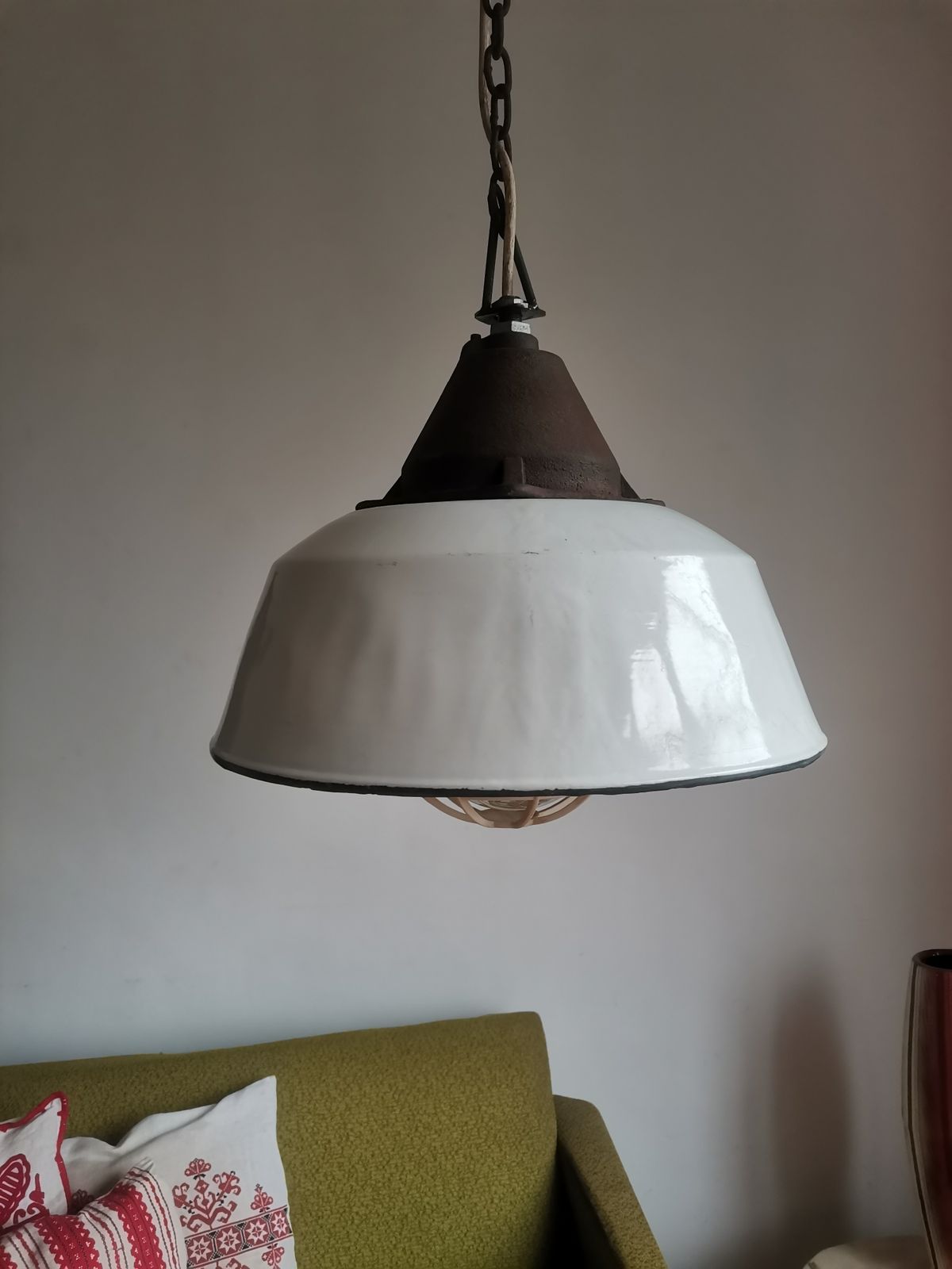 Industrial White Factory Cow Shed Hungarian Pendant Large Lamp Lighting Kitchen photo furniture