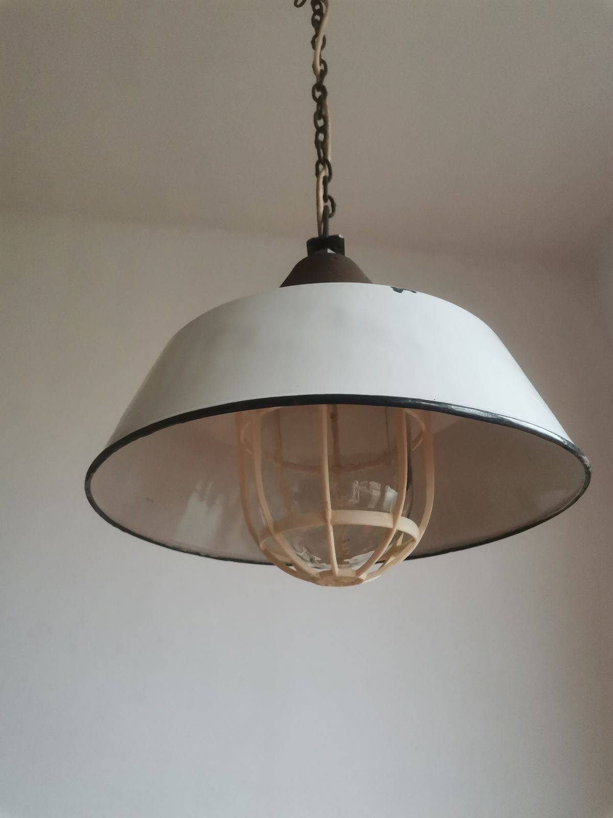 Industrial White Factory Cow Shed Hungarian Pendant Large Lamp Lighting Kitchen photo vinterior