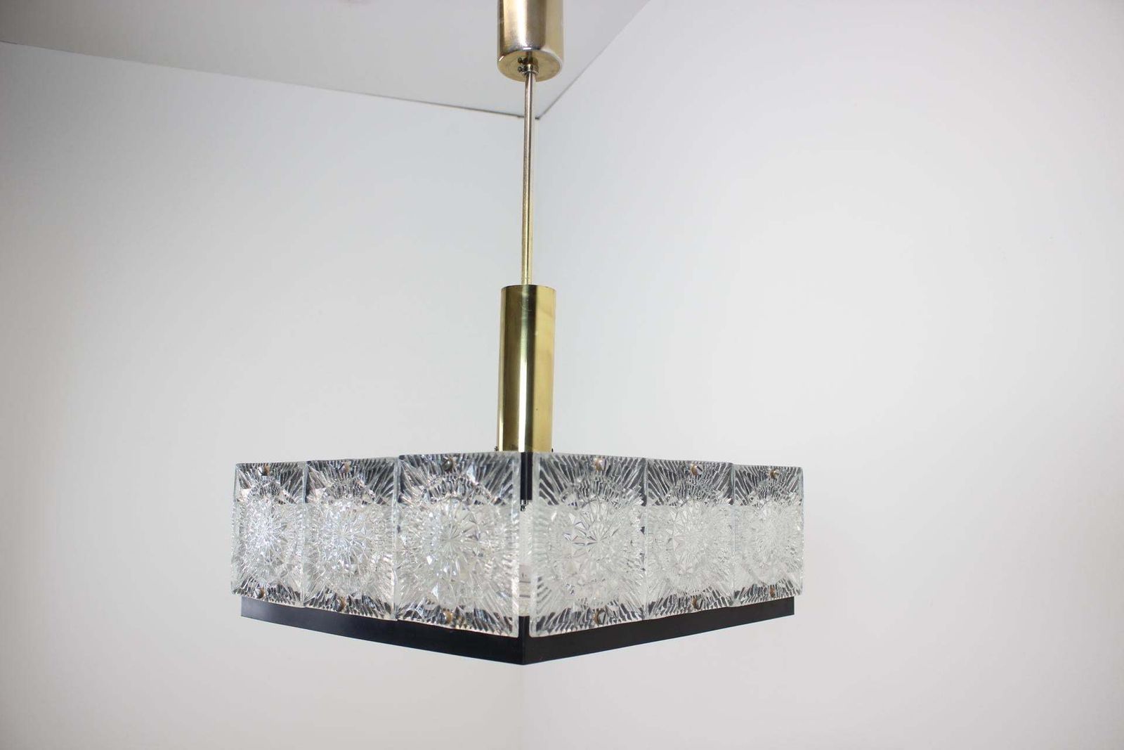 Rare Art Glass Chandelier/ Kamenicky Senov, 1970's photo buy