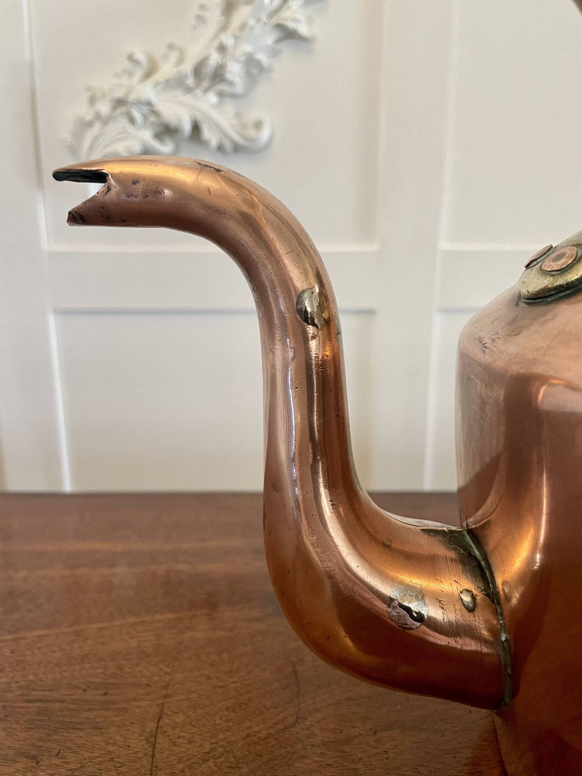 Antique Quality Copper Kettle photo Home Decor
