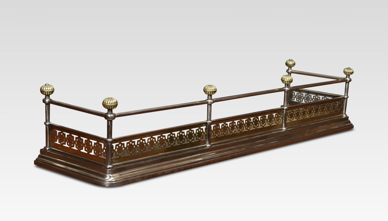 Georgian Brass And Polished Steel Fender