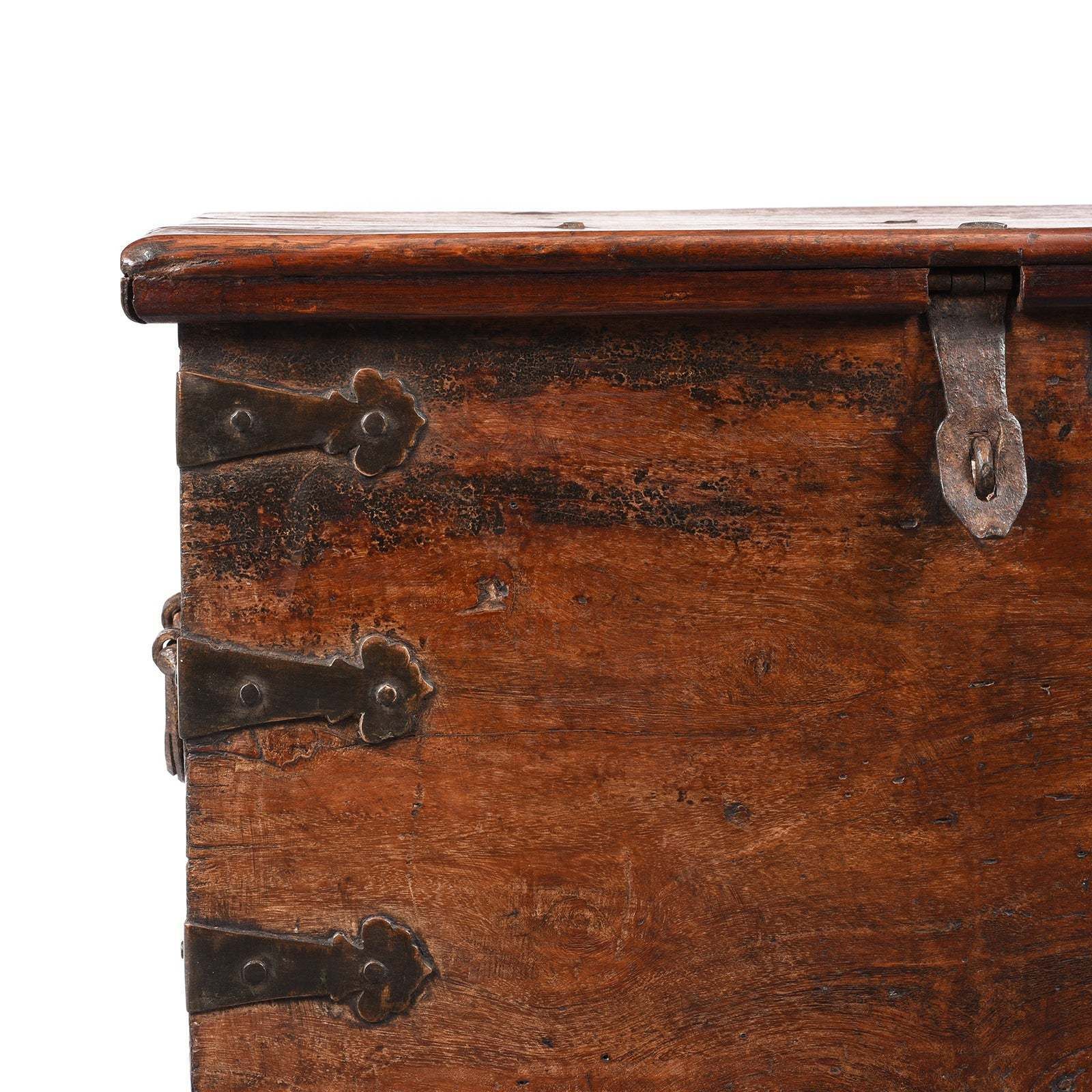 Brass Bound Jackfruit Chest From South India   18thc photo furniture