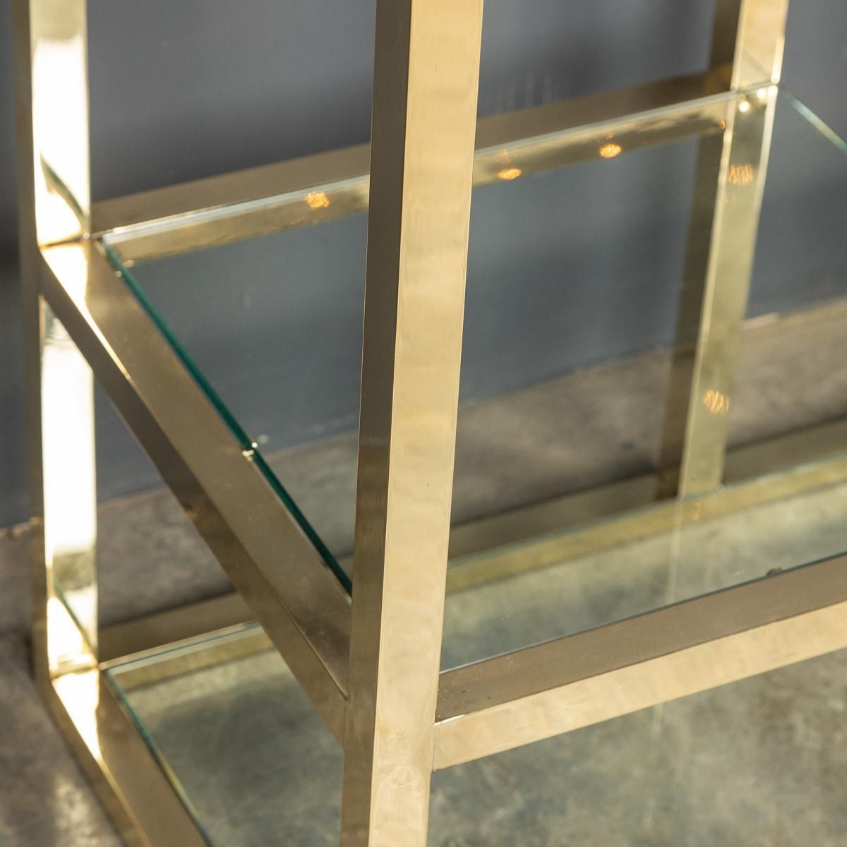 photo for sale 20th Century Chromed Brass Etagere, C.1970