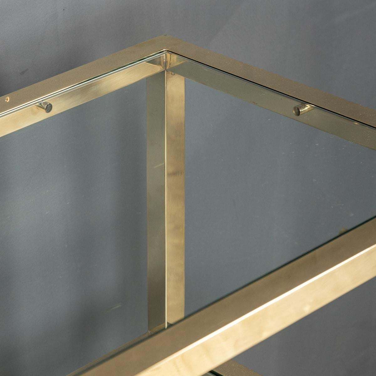 photo buy 20th Century Chromed Brass Etagere, C.1970