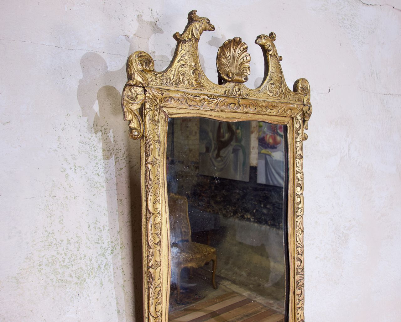 A Late 19th Century George II Style Giltwood Mirror photo Home Decor