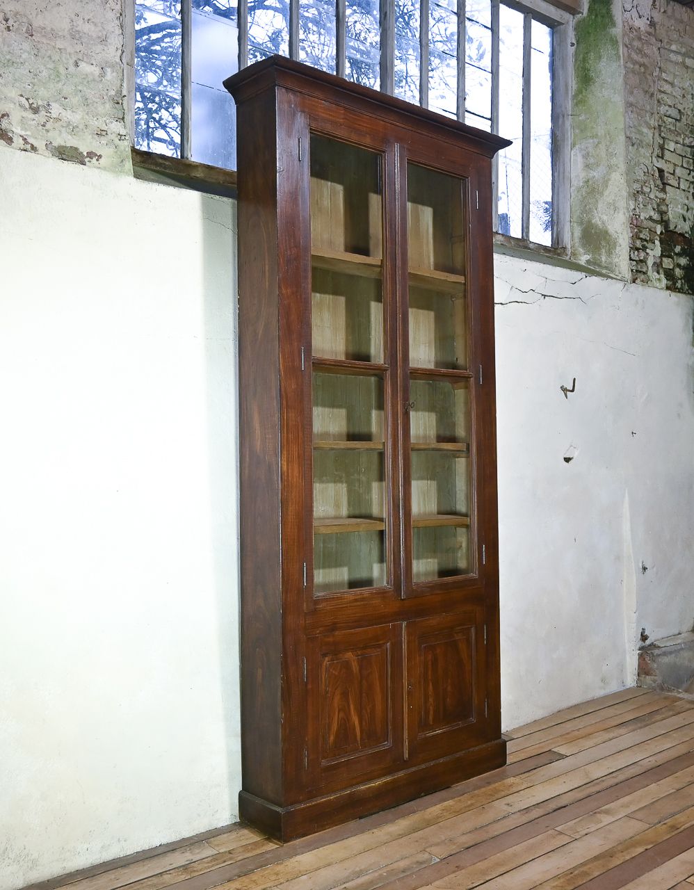 Tall 19th Century French Glazed Faux Bois Rosewood Cabinet photo 6700.0