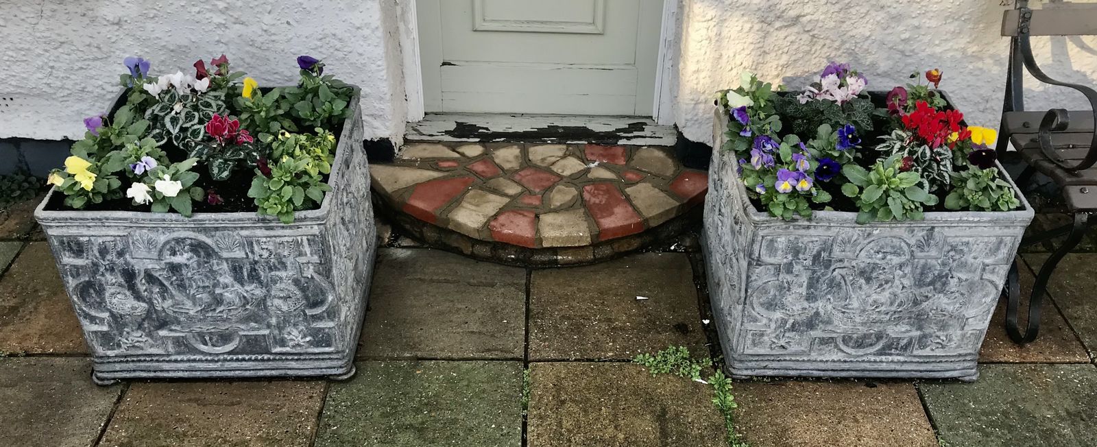 photo for sale George 11 Rare Antique Lead Planters