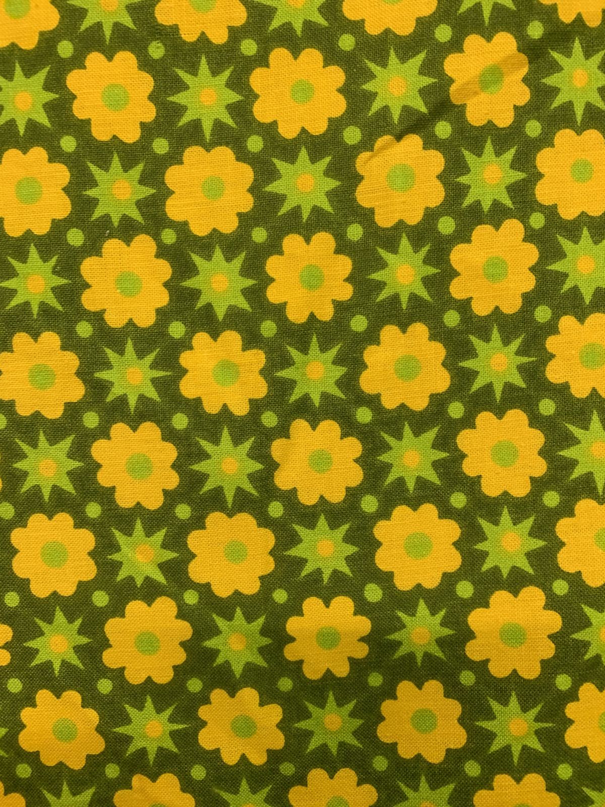 Original 1960's Juliet  Glynn Smith For Conran, Cotton Fabric, Petals In The Sky Design, 250cm Length. photo for sale