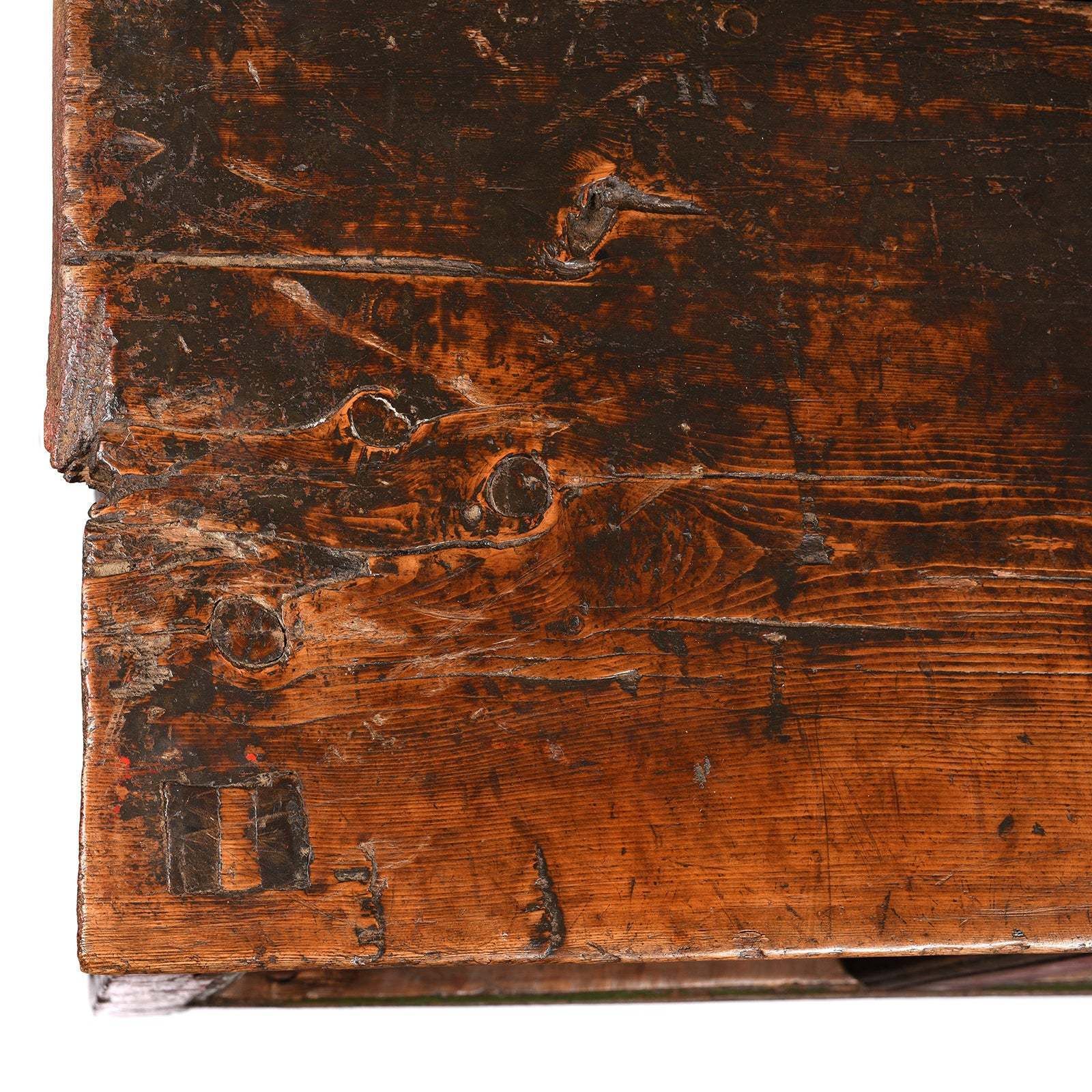 photo furniture Painted Tibetan Pegam Side Cabinet  18thc