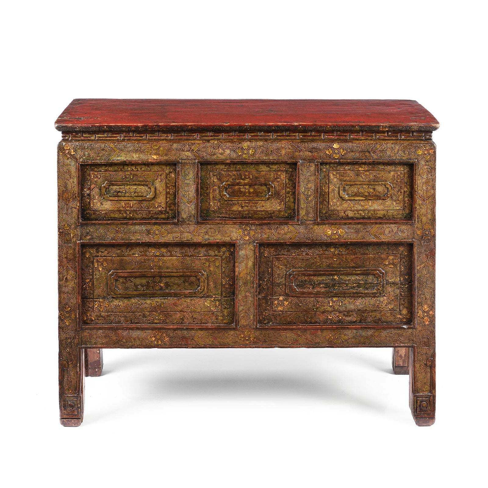 Gilt Tibetan Table From Tsurpu   Late 18th Century