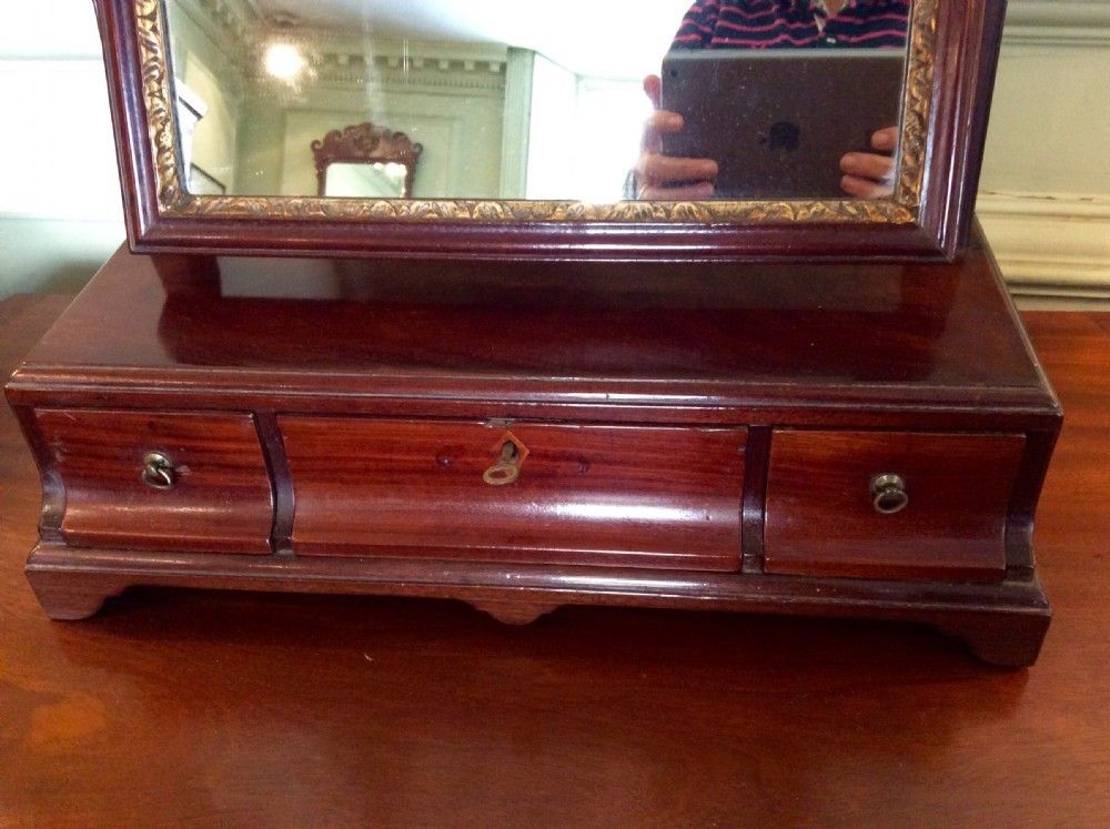 Georgian Mahogany Toilet Or Dressing Table Mirror photo furniture