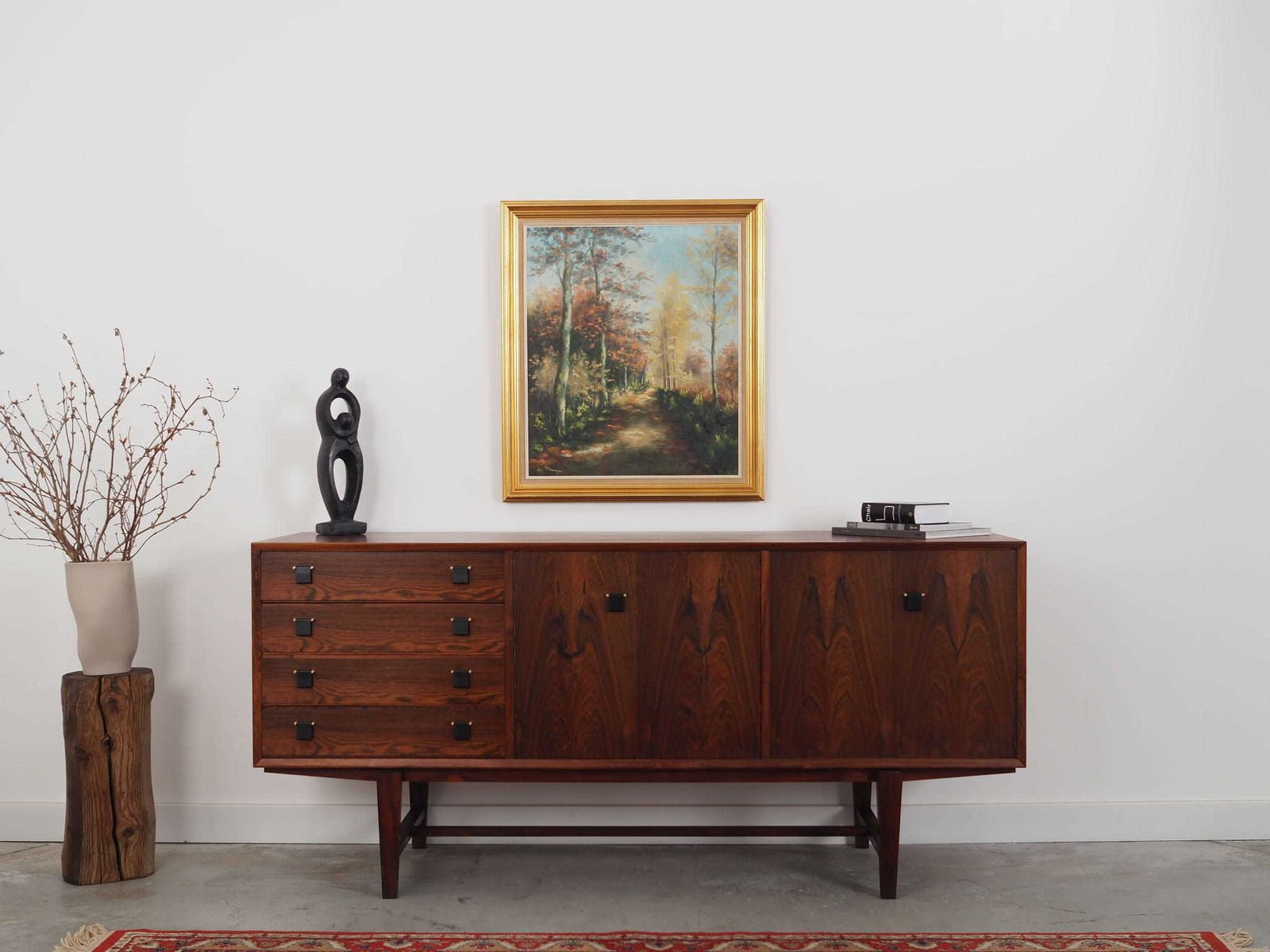 Painting „The Forest Road”, Scandinavian Design, 1970s photo furniture