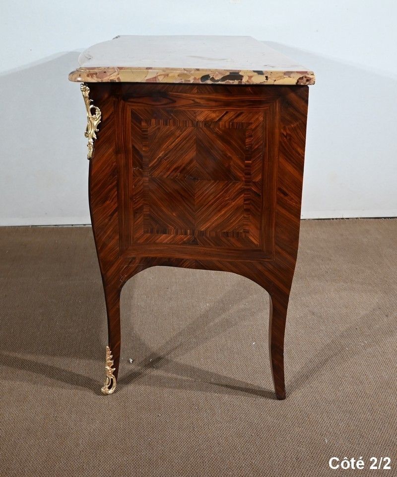 photo vinterior Chest Of Drawers In Precious Wood, Stamped P. Migeon, Louis XV Period – 1st Part Of The 18th Century