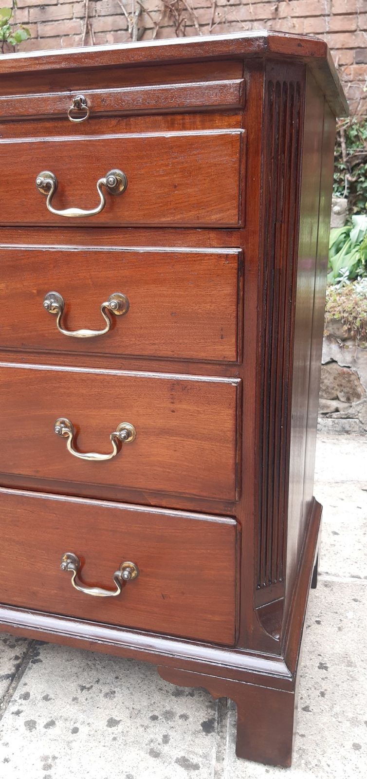 1498.0 Georgian Mahogany Chest Of Drawers Small photo