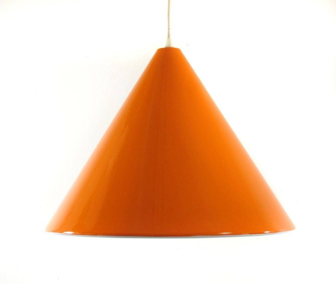Arne Jacobsen Poulsen Oranje Biljartlamp, Ca. Jaren 1960 photo furniture