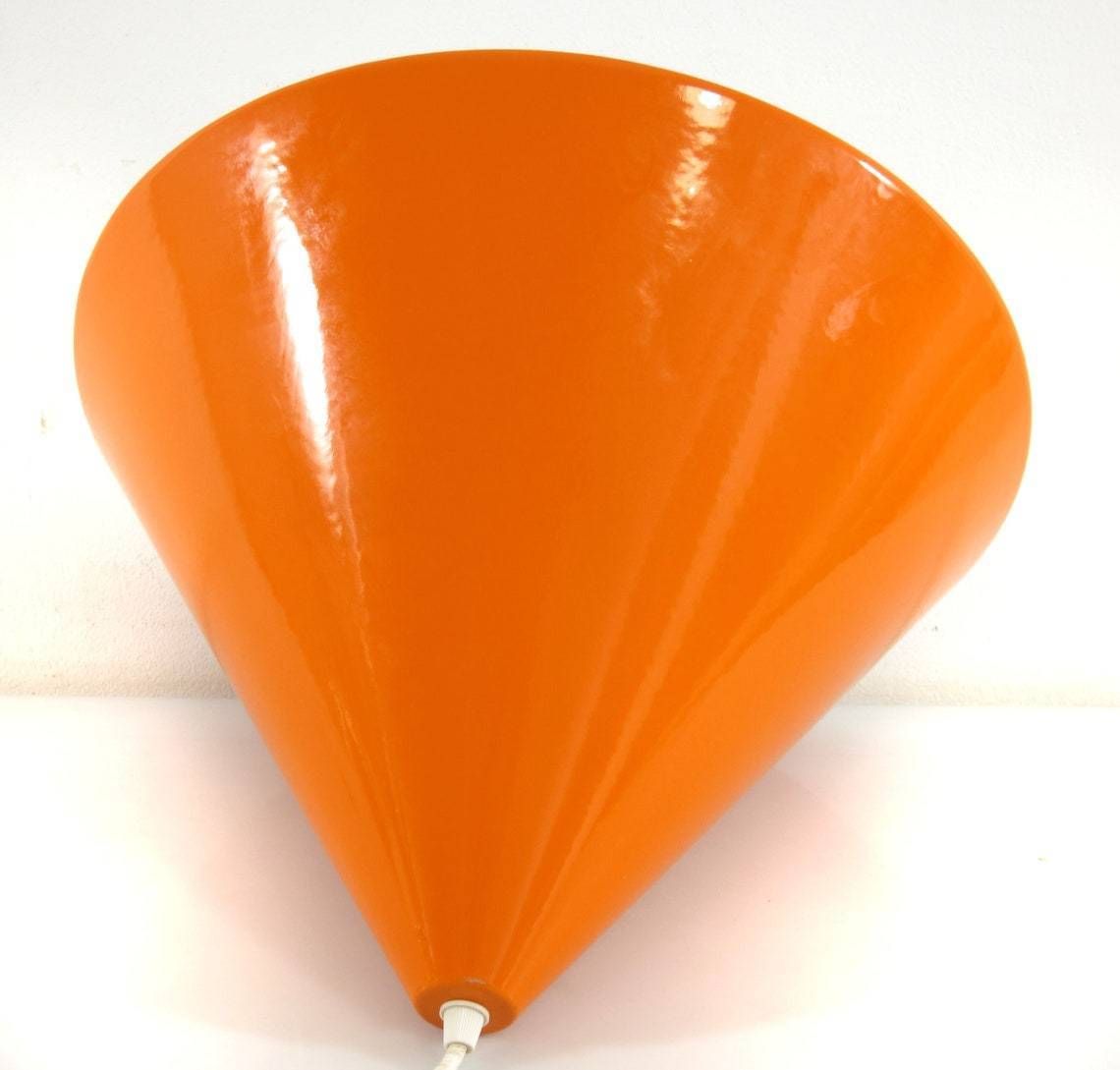 Arne Jacobsen Poulsen Oranje Biljartlamp, Ca. Jaren 1960 photo vinterior