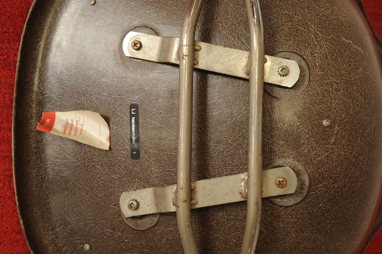 Charles & Ray Eames Herman Miller Dss Fibreglass Upholstered Chair With Chrome Base And Labels 1980's Ol photo Furniture