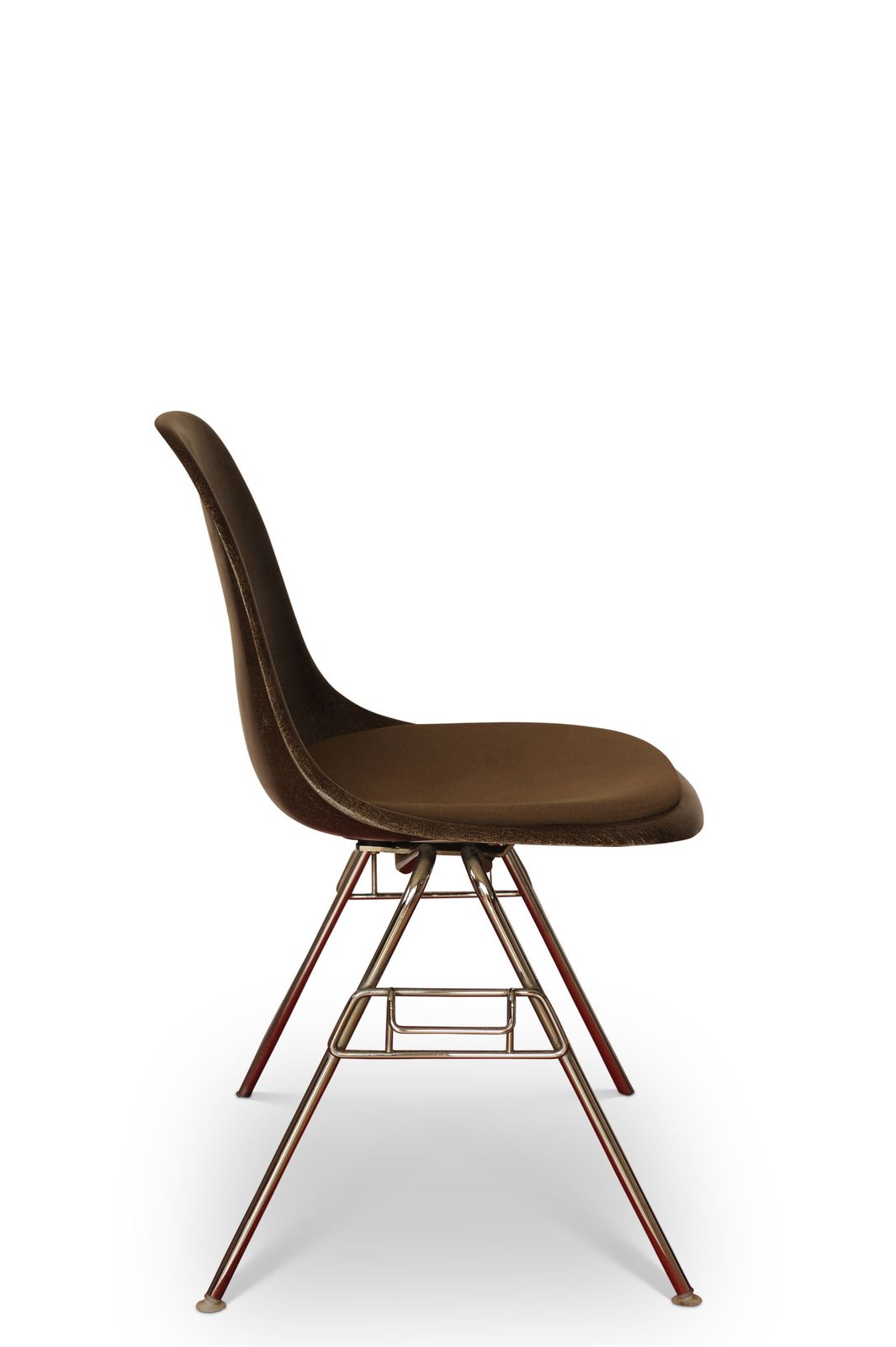 Charles & Ray Eames Herman Miller Dss Fibreglass Upholstered Chair With Chrome Base And Labels 1980's Ol photo 2200.0