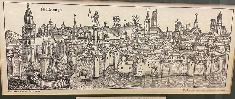 Collection Of 10 Large Landmark Prints Of 18th Century Views Of European Cities And Landmarks Germany Austria Istanbul Woodblock Prints