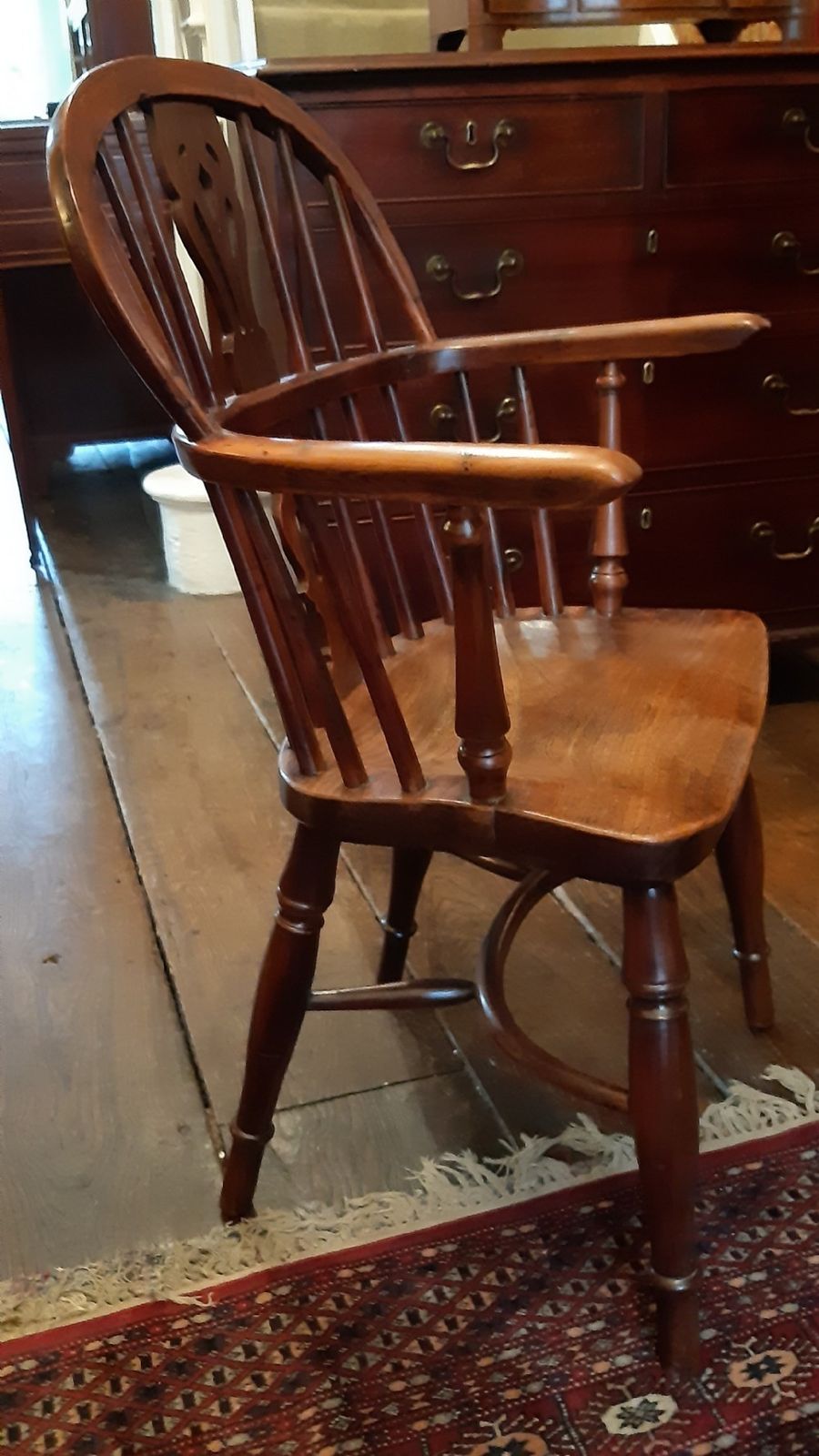 Yew Wood Child's Chair, 1800s, Antique photo 637.0