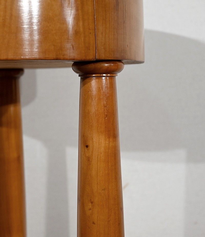 4532.0 Pair Of Small Cherrywood Pedestal Tables, Empire Style, Mid 20th Century photo