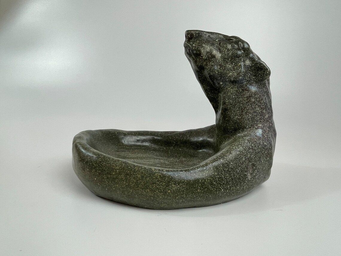 Michael Andersen & Son, Rare Polar Bear Bowl In Green Mottled Glaze, First Half Of The 20th Century photo furniture