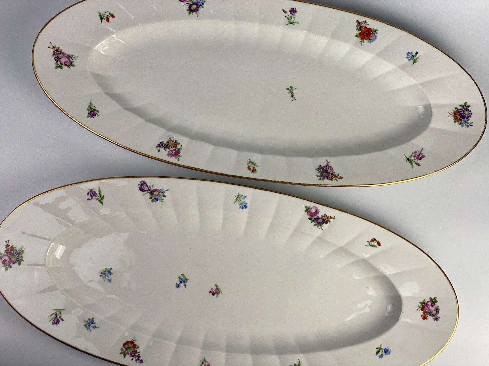 photo furniture Pair Of Royal Copenhagen Extra Large Serving Seafood Fish Platters Scandinavian Porcelain From The Beginning Of The 20th Century